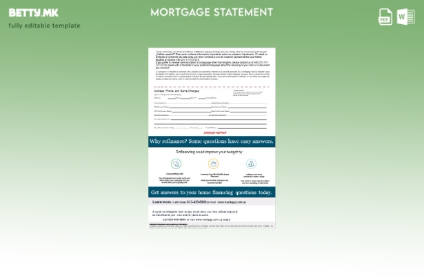 модерен стил на уругвајска банкарска изјава за хипотека на наследство во Word  1